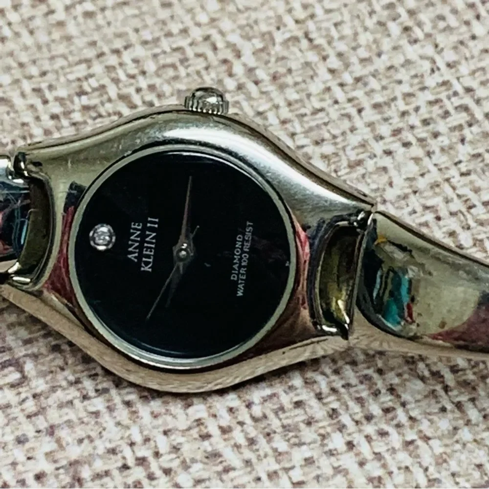 AS IS‎ Anne Klein II Silver Black Watch